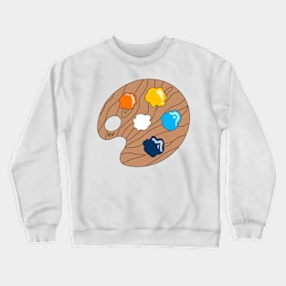 AroAce Pride Paint Pallet Crewneck Sweatshirt